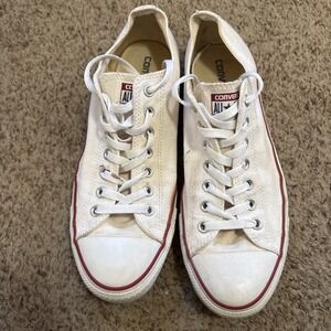 Converse Sneakers Tennis Shoes Men's 10 Women's 12 M7652 White Red